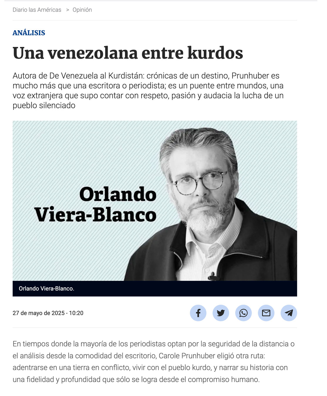 De Venezuela al Kurdistán